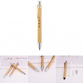 Custom Engraved Bamboo Ballpoint Pen