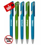 Logo Branded Closeout Colored - Successive - Plastic Plunger Pen