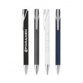Logo Branded Paradigm Aluminum Soft-Touch Ballpoint Pen