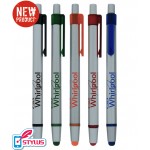 Silver - Perfect - Promotional Value Stylus Click Pen Logo Branded