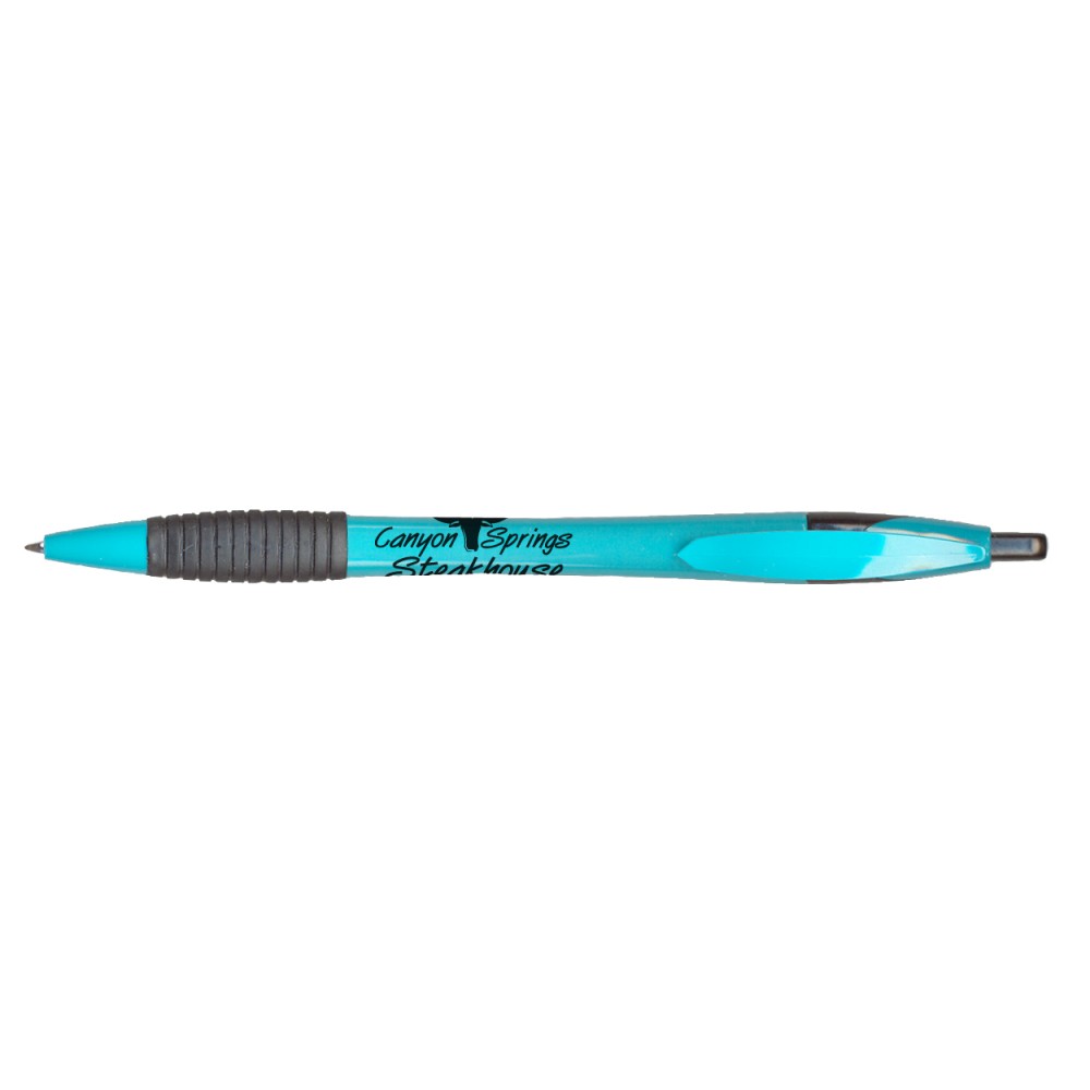 Fiesta Retractable Ballpoint Pen (Teal Blue/ Black) Logo Branded Fiesta Retractable Ballpoint Pen (Teal Blue/ Black) Logo Branded