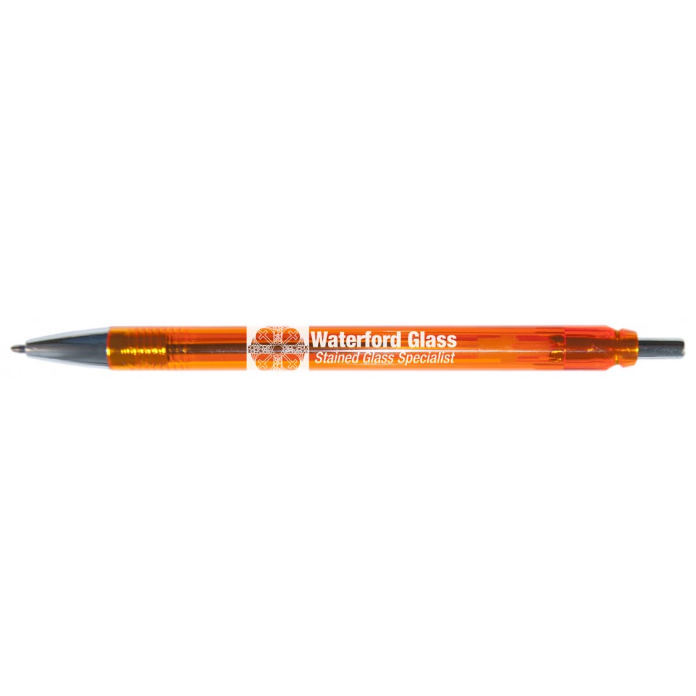 Lusitano Retractable Ballpoint Pen - Orange Custom Engraved