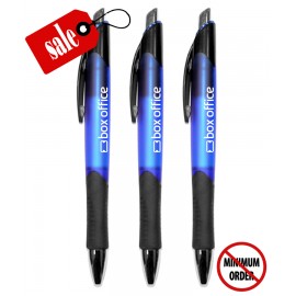 Closeout - Wave - Translucent Clicker Pen Custom Engraved