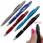 Halcyon Silhouette Spin Top Pen w/Stylus Custom Imprinted