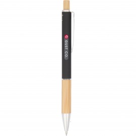 Bamboo and Recycled Aluminum Soft Touch Ballpoint Logo Branded
