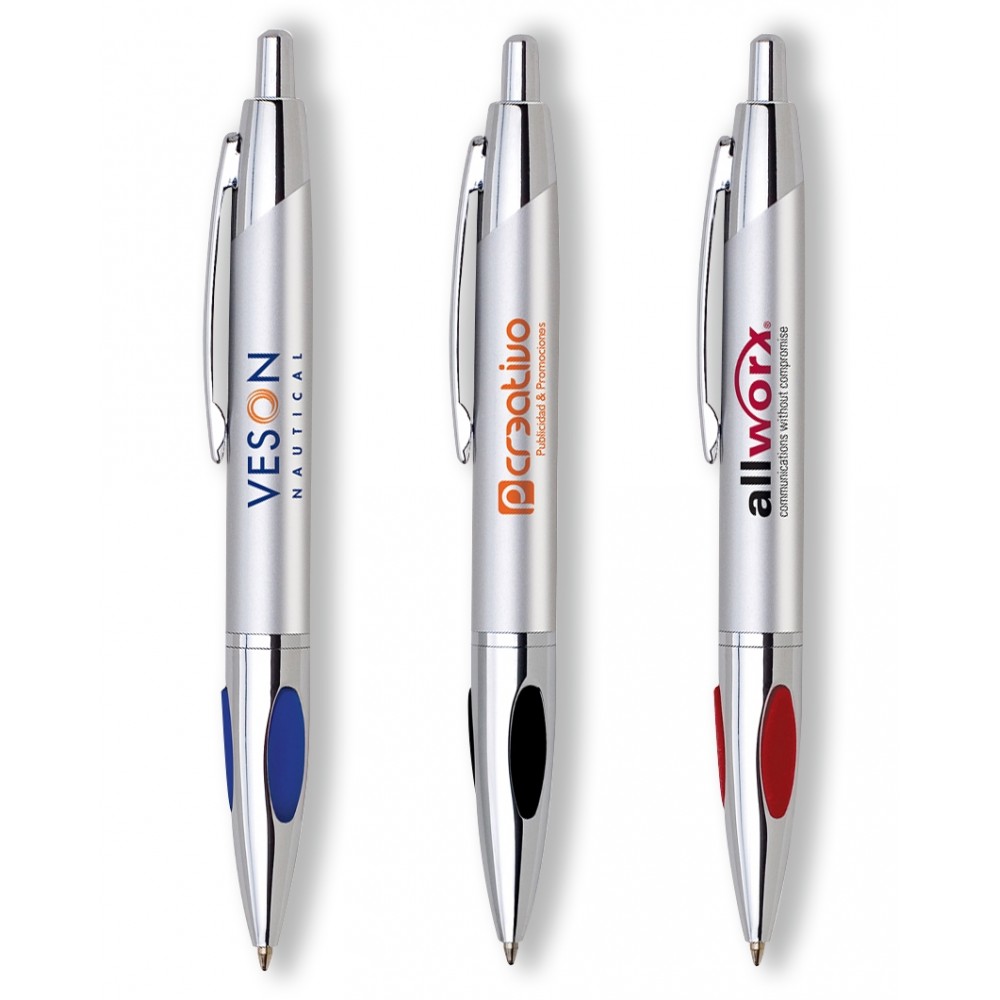 Click Action Brass Ballpoint Pen With Protruding C Custom Imprinted