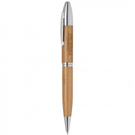 Custom Engraved Grain Twist-Action Bamboo Pen  Custom Engraved Grain Twist-Action Bamboo Pen