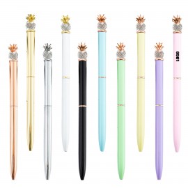 Logo Branded Crystal Pineapple Metal Pen  Logo Branded Crystal Pineapple Metal Pen