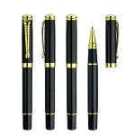 Logo Branded Black & Gold Accented Business Metal Pen