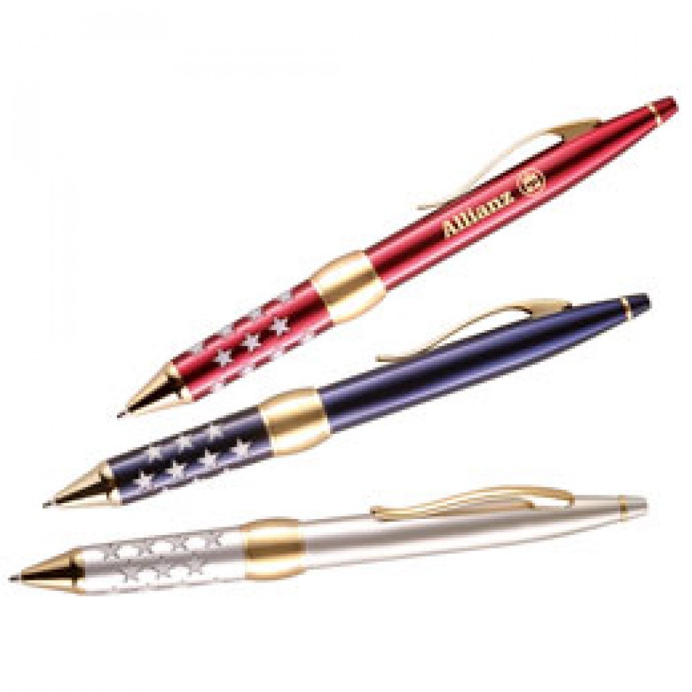 Star Grip Ballpoint Pen Twist Action Custom Engraved Star Grip Ballpoint Pen Twist Action Custom Engraved