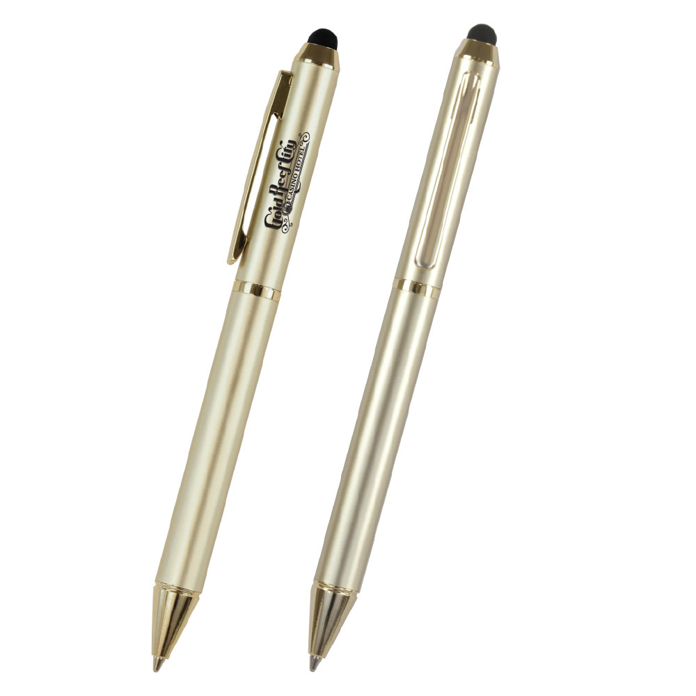 Gold Tapper Brass Stylus Ballpoint Pen Logo Branded Gold Tapper Brass Stylus Ballpoint Pen Logo Branded