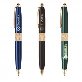 Logo Branded New Athena Brass Ballpoint Pen