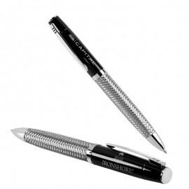 Twist Action Ballpoint Pen with Woven Steel Barrel Custom Imprinted  Twist Action Ballpoint Pen with Woven Steel Barrel Custom Imprinted
