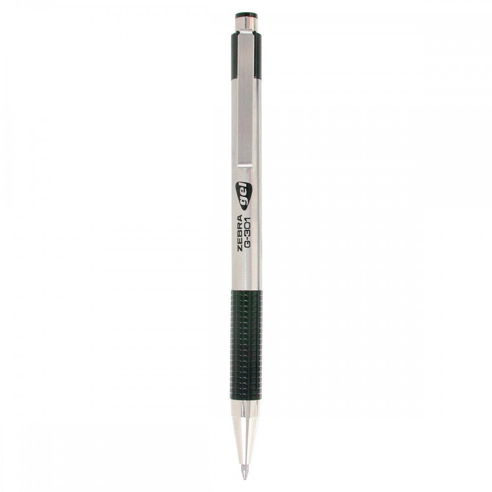 Zebra G-301 Gel Retractable - Black Logo Branded Zebra G-301 Gel Retractable - Black Logo Branded