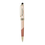 Wood Two Tone Stylus Pen Custom Imprinted