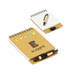 Logo Branded Recyclable Spiral Jotter with Sticky Notes & Flags & Pen  Logo Branded Recyclable Spiral Jotter with Sticky Notes & Flags & Pen