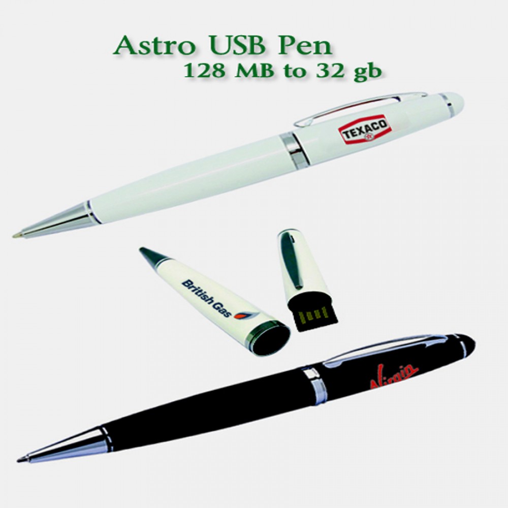 Custom Engraved Astro USB Pen Flash Drive - 128 MB Memory