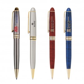 Logo Branded Danish-II Luxury Ballpoint Pen with Gold Accents  Logo Branded Danish-II Luxury Ballpoint Pen with Gold Accents