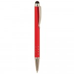 Custom Engraved Red with Silver Trim Laser Engraved Metal Pen/Stylus