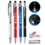 Union Printed - Lucid - Metal Stylus Pen with LED Flashlight - 1-Color Logo Logo Branded