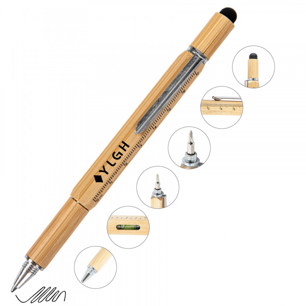 Bamboo Barrel Tool Pen Custom Engraved