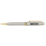 Logo Branded Executive Collection Nickel Silver Ballpoint Pen