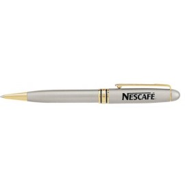 Logo Branded Executive Collection Nickel Silver Ballpoint Pen