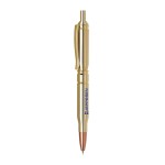 Logo Branded Longford Click Action Brass Pencil