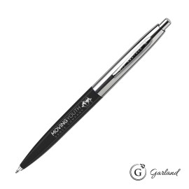 Logo Branded Garland Monument Ballpoint Clicker Pen - Chrome Accent