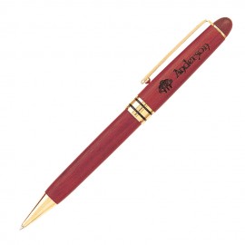 Terrific Timber-1 Ballpoint Pen w/Gold & Black Trim Custom Imprinted