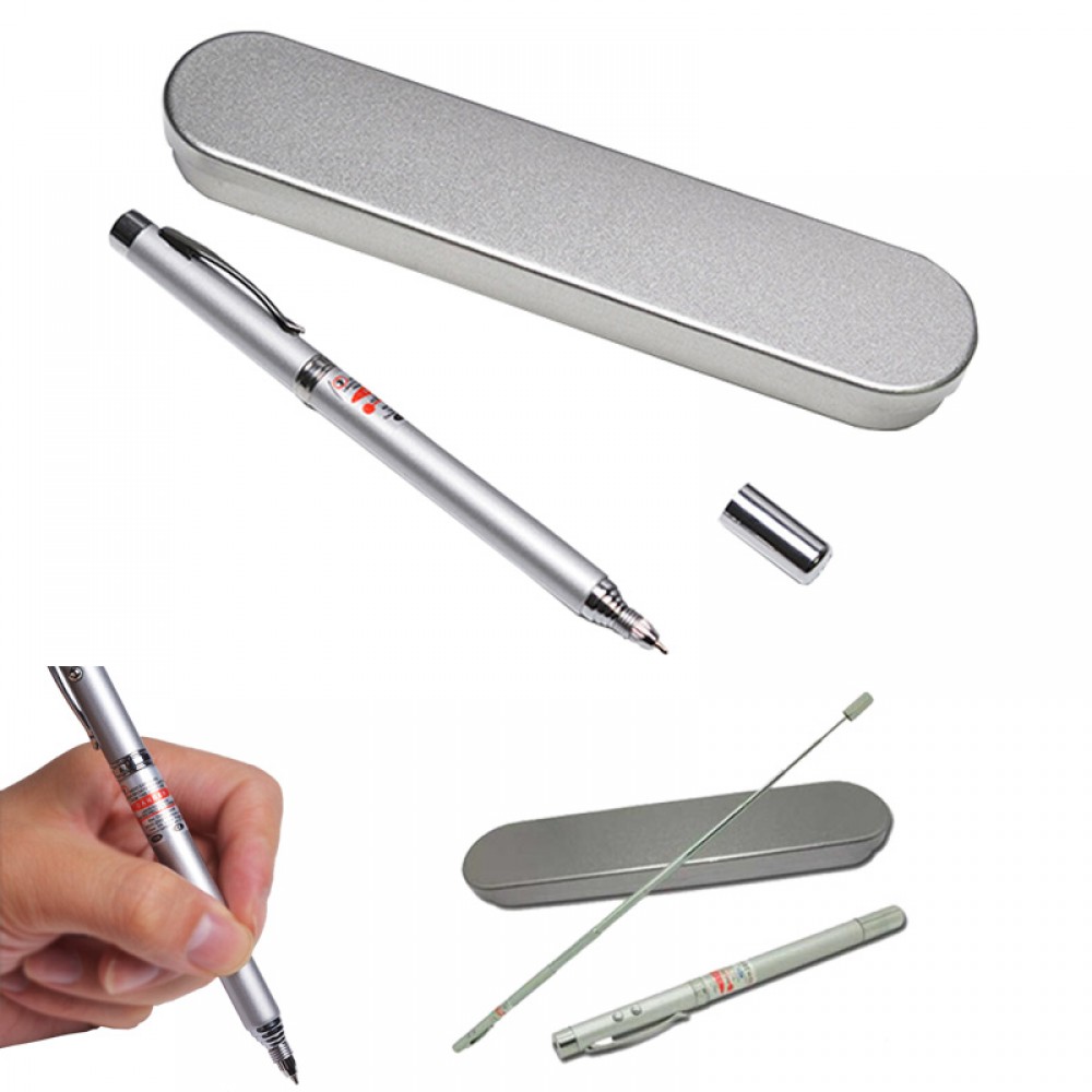 Custom Imprinted 4 in 1 Retractable Ball-pen With Laser Point Custom Imprinted 4 in 1 Retractable Ball-pen With Laser Point