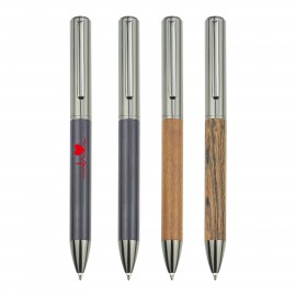 Retro wooden metal ballpoint pen Logo Branded