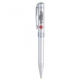 Astarte Satin Chrome Ballpoint Pen Logo Branded  Astarte Satin Chrome Ballpoint Pen Logo Branded