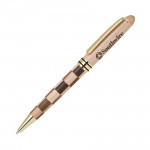 Logo Branded Terrific Timber-13 Ballpoint Pen w/Round Top