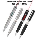 Custom Engraved Mars USB Pen Flash Drive - 128 MB Memory