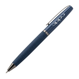 Custom Engraved Alethea Textured Metal Pen - Blue