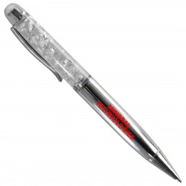 Floating Silver Flake Pen Logo Branded