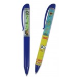 Custom Imprinted Economy Floating Liquid Pen w/ Floating Panel (Straight Barrel)