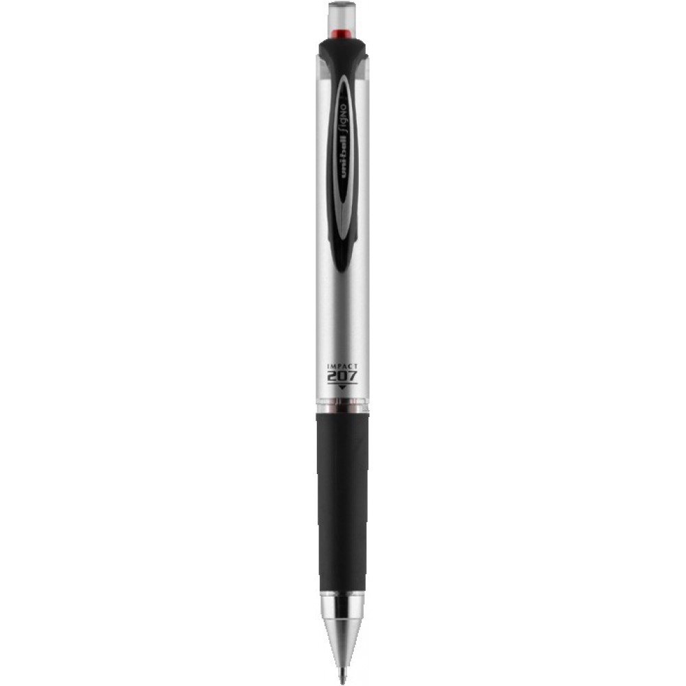 Uniball 207 Impact Retractable Gel Pen Red Ink Logo Branded