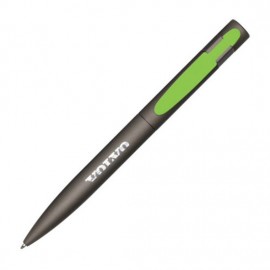 Harmony Pen - Gun Metal/Green Custom Imprinted