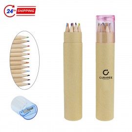 Custom Imprinted Long Colorful Pencil Kits w/ Sharpener