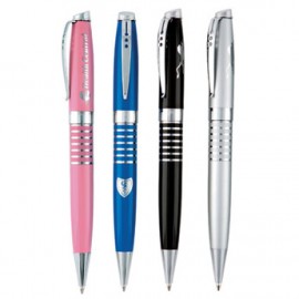 Custom Engraved Alumnus Brass Twist Action Ballpoint Pen w/ Center Rings  Custom Engraved Alumnus Brass Twist Action Ballpoint Pen w/ Center Rings