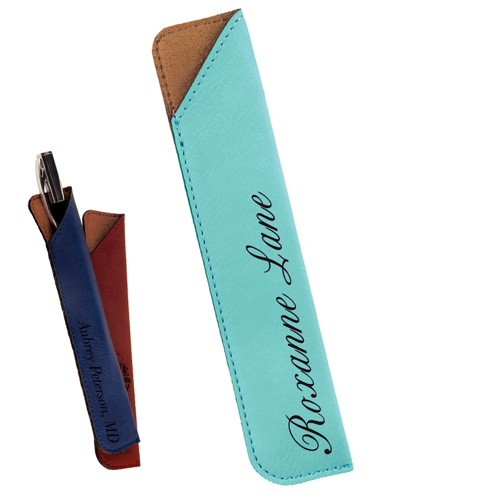 Custom Imprinted Leatherette Pen Sleeve Custom Imprinted Leatherette Pen Sleeve
