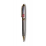 Metal Collection Twist Action Ball Point Pen w/ Heavy Brass Barrel Logo Branded