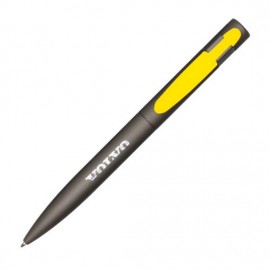 Custom Engraved Harmony Pen - Gun Metal/Yellow