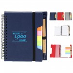 Kraft Notebook with Sticky Flags and Pen Logo Branded