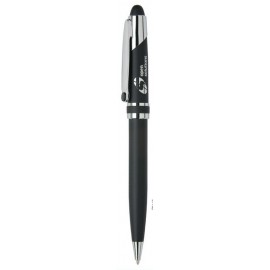 Twist Action Ballpoint Pen w/ Chrome Accent Custom Imprinted