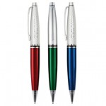 Custom Engraved Omega Brass Twist Action Ballpoint Pen w/ Chrome Finish