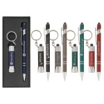 Custom Imprinted Ellipse & Chroma Softy - Laser Engraved - Metal Pen & Flashlight Gift Set