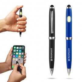 Custom Imprinted Metallic COB Ballpoint Pen w/ Stylus  Custom Imprinted Metallic COB Ballpoint Pen w/ Stylus